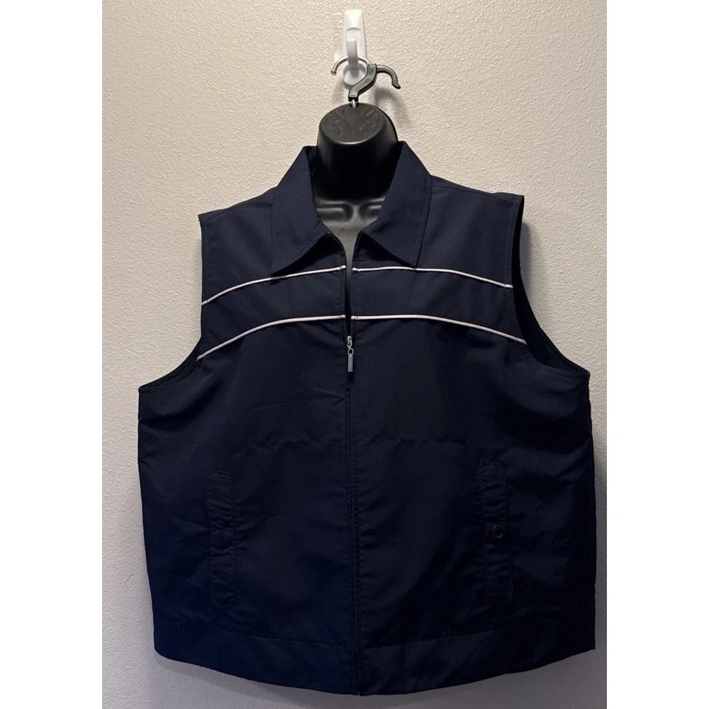 Liz Claiborne Lizgolf Navy Blue Golf Vest size Extra Large